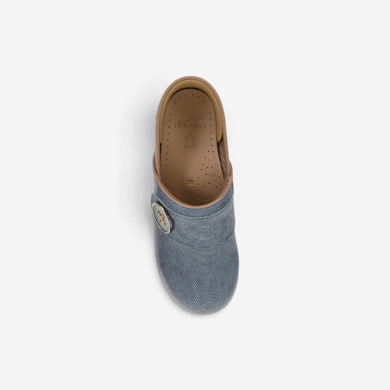 Pro Button Denim Leather