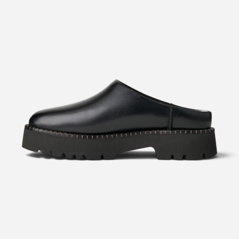 Uptowner Mule Black Leather