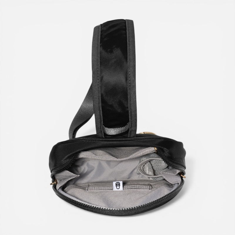 Waverly Woven Sling Black Woven Twill