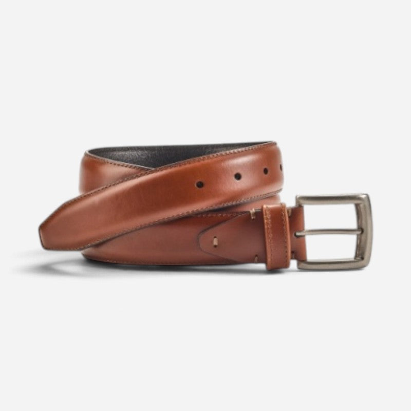 Waxed Leather Belt Brown