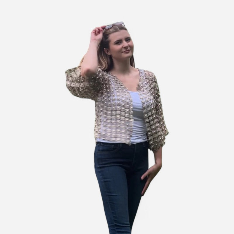 Ellyndale Lace Pearl Short Cardigan