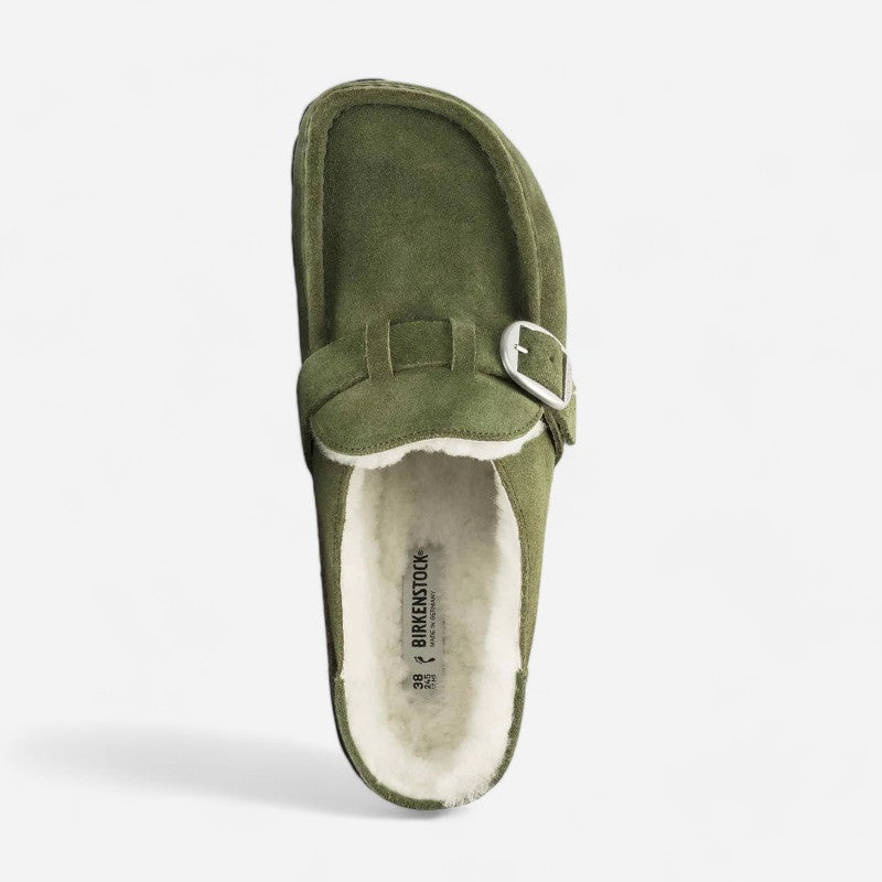 Birkenstock Buckley Shearling Suede Leather