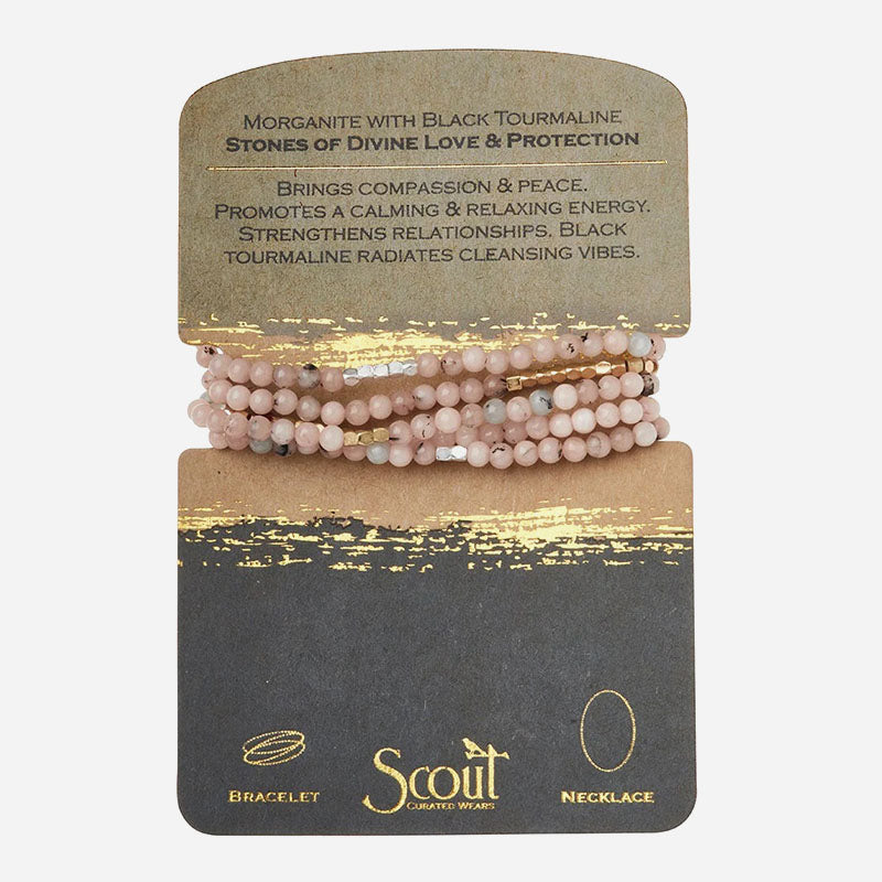 Scout Stone Wrap Morganite/Black Tourmaline - Stones of Divine Love & Protection