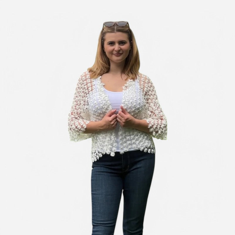Ellyndale Lace Pearl Short Cardigan