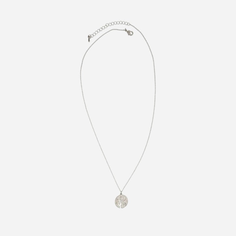 Starry Desert Night Cutout Necklace Silver