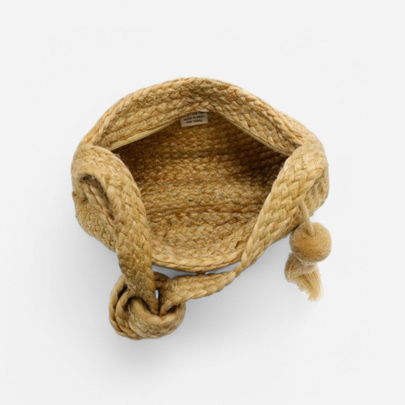 Joy Susan Orion Crescent Shoulder Jute Bag
