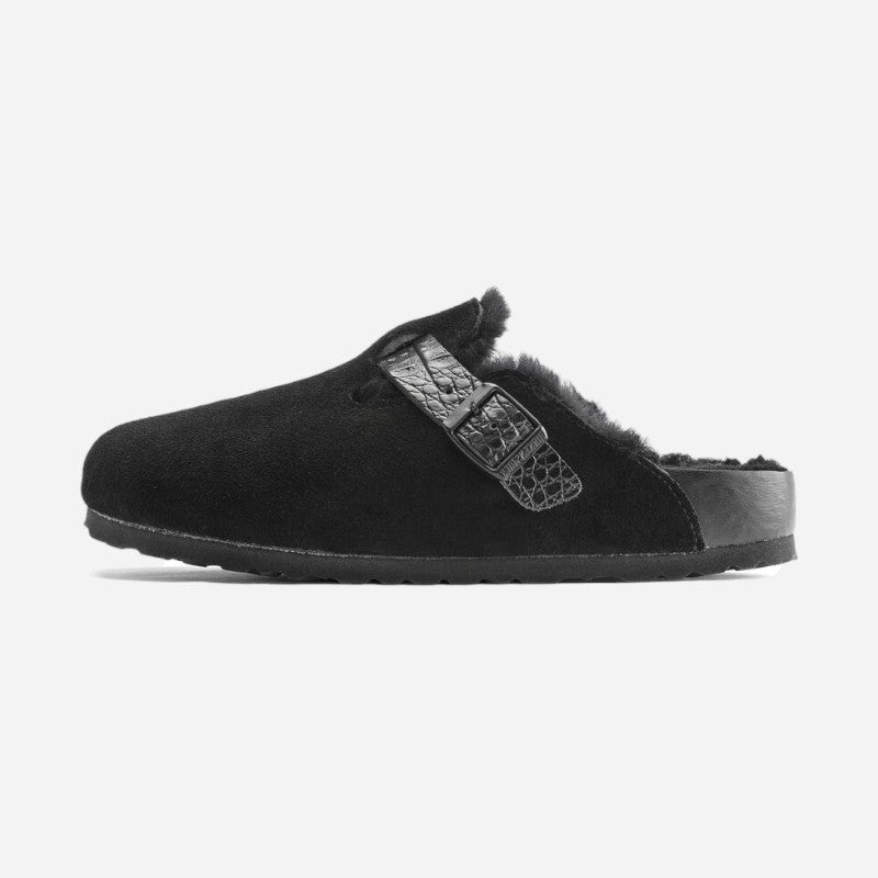 Birkenstock Boston Shearling Suede Leather