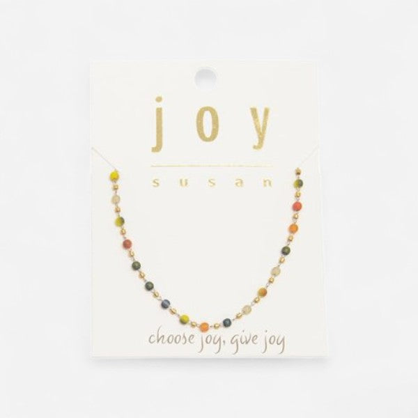 Joy Susan 16" Matte Glass Beaded Necklace