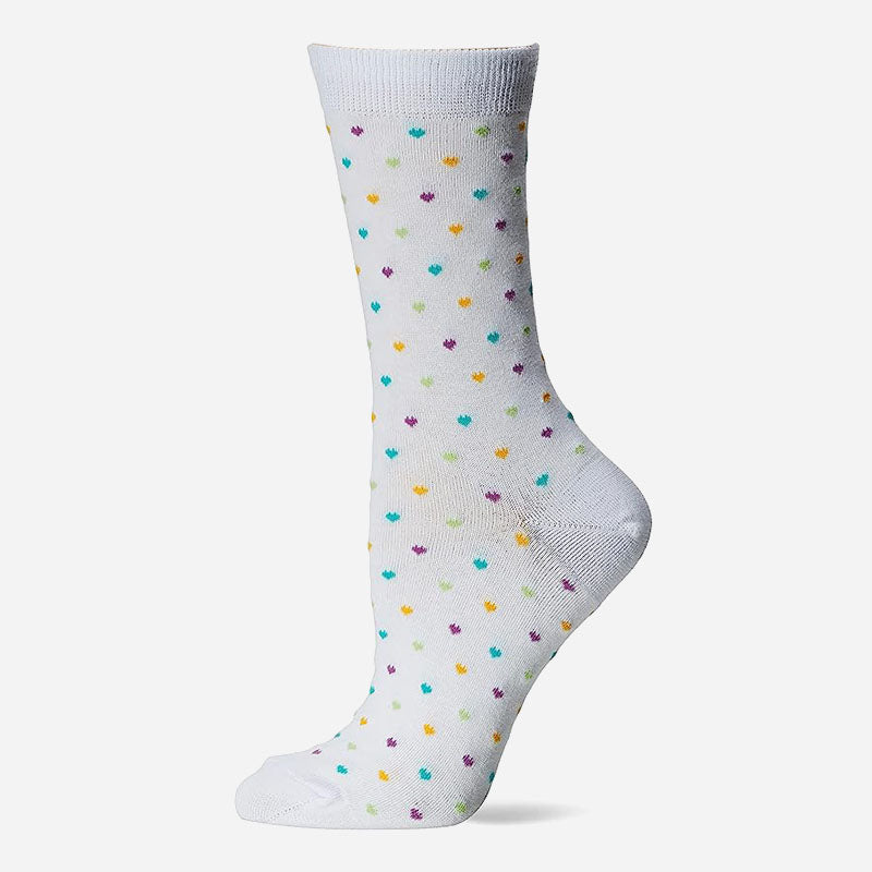 Hot Sox Pindot Heart Denh