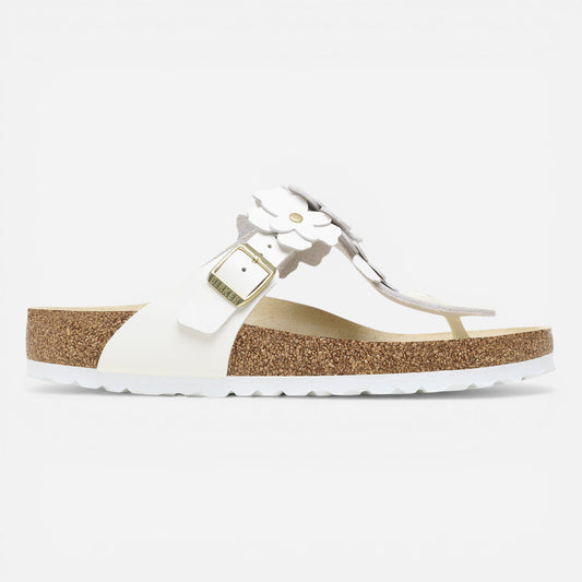 Gizeh Flowers White Leather Regular