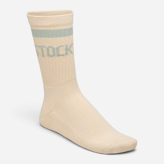 Cotton Crew Stripe Oatmeal Pure Sage