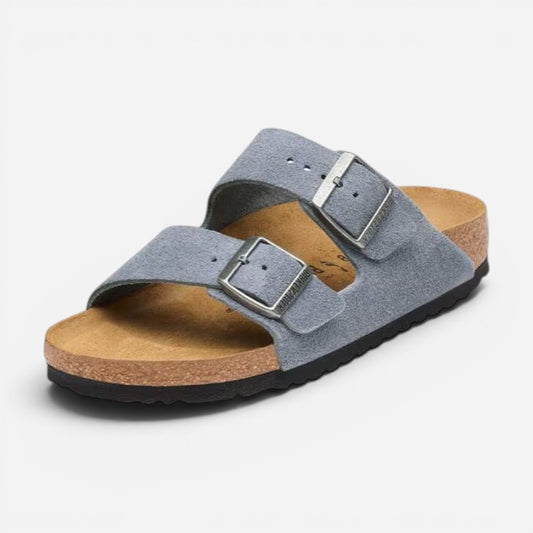 Arizona Stone Blue Suede Leather Narrow