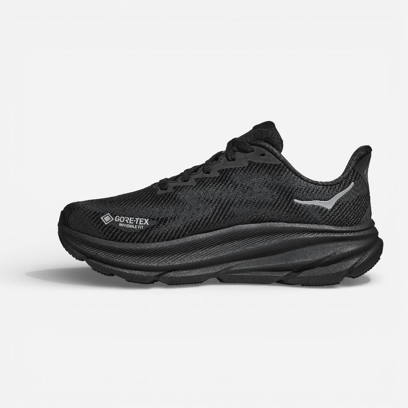 Women's Clifton 9 GTX Black/Black – Sole Provisions