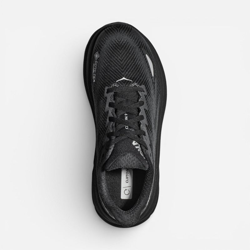 Women's Clifton 9 GTX Black/Black – Sole Provisions