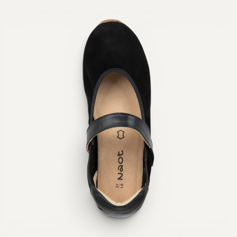 pure mary jane black leather combo