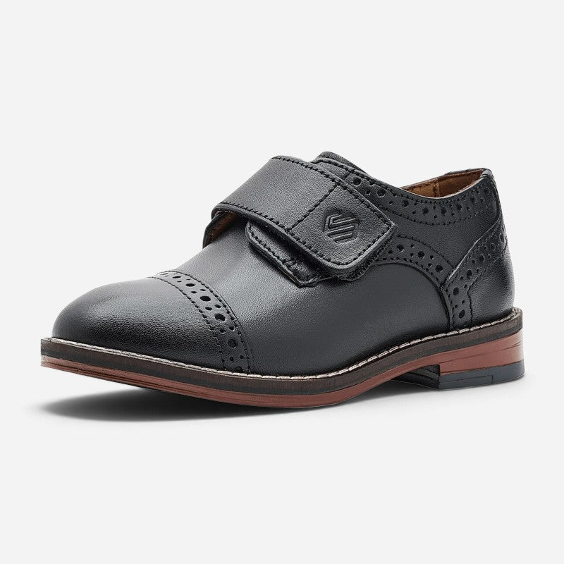Little Kid's Conard Cap Toe Black Full Grain Leather