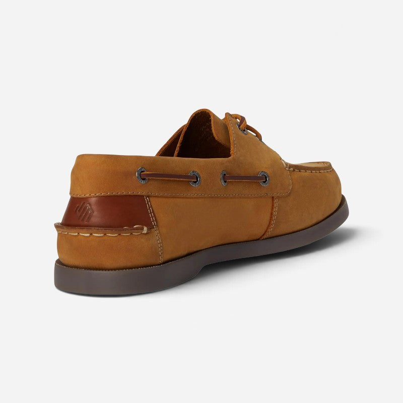 Big Kid's Zeke Boat Shoe Tan Oiled Leather