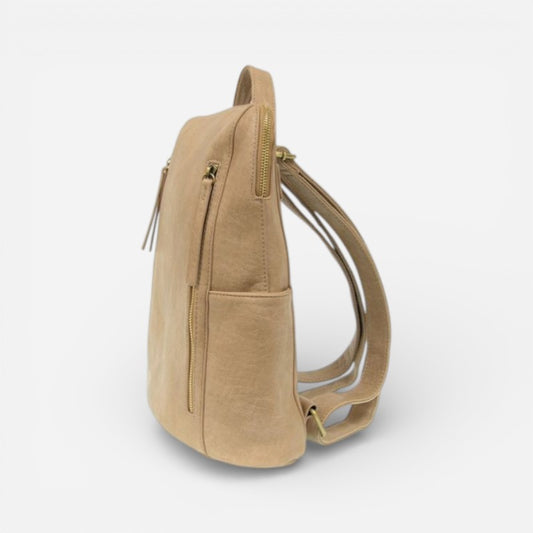 Raegan Double Zip Backpack Buff
