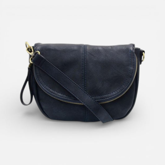 Helene Small Saddle Crossbody Navy