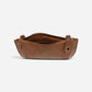 Faux Suede Mini Crossbody Wristlet Clutch Walnut