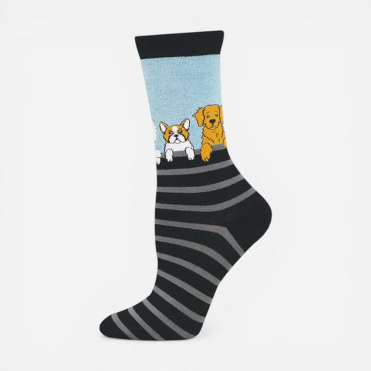 Bamboo Dog Gone Stripes Blue Heather