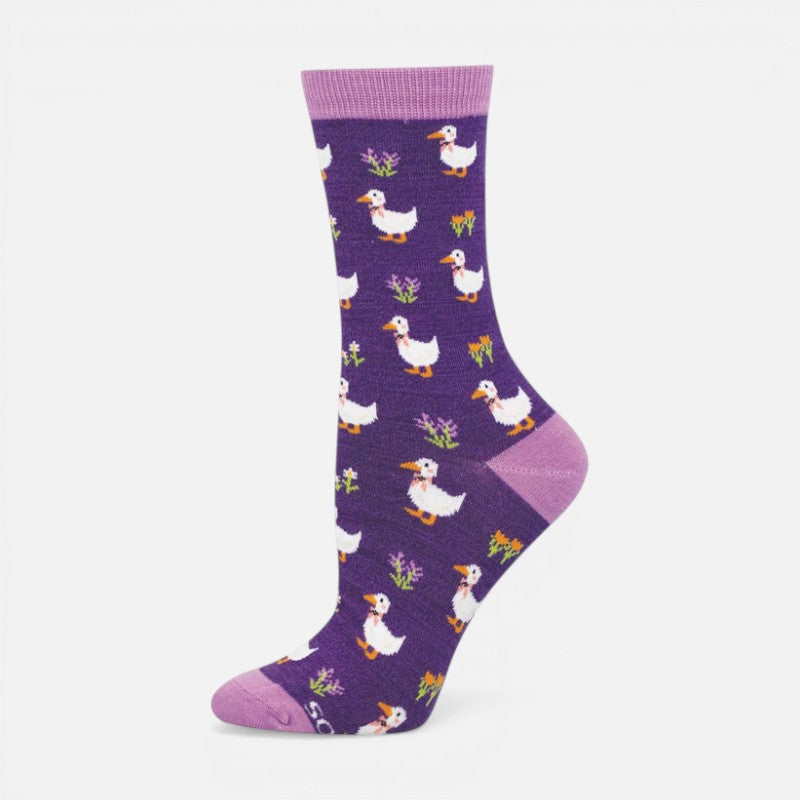 Bamboo Duck, Duck, Flower Purple Heather