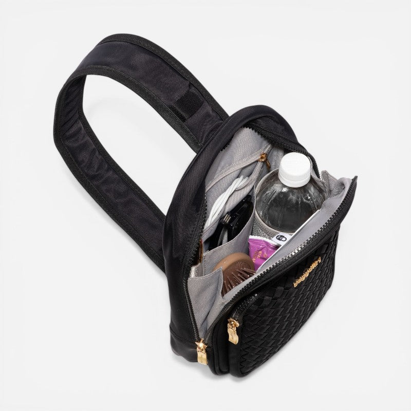 Waverly Woven Sling Black Woven Twill