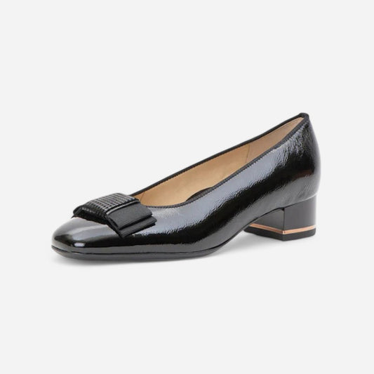 Garnet Black Crinkle Patent