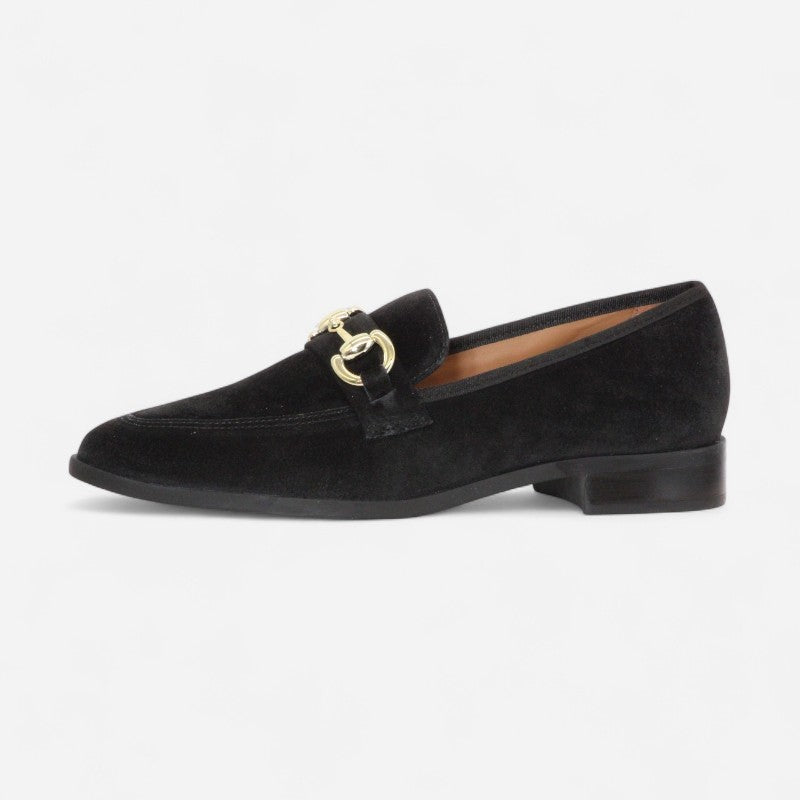 Contigo Bit Loafer Black Suede