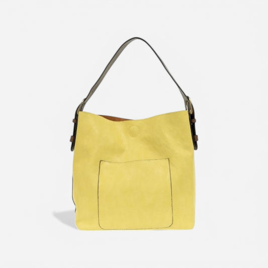 Classic Hobo Handbag Lemon Zest/Coffee
