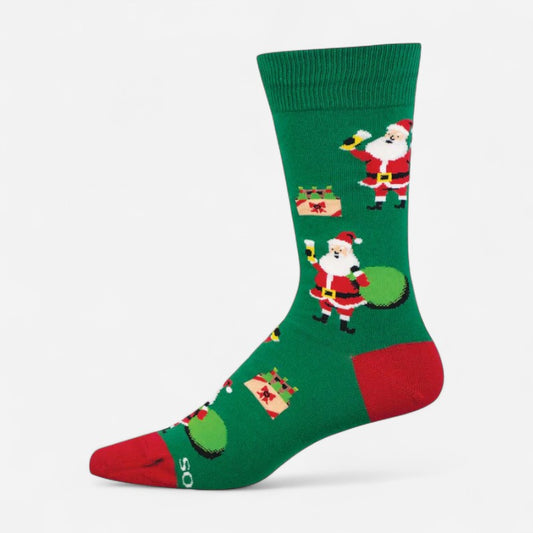 Socksmith Men's Santa's Thirsty Green