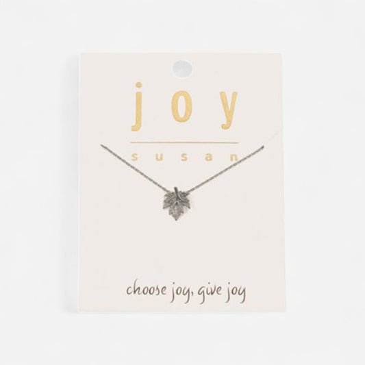 16 Maple Leaf Necklace Silver"