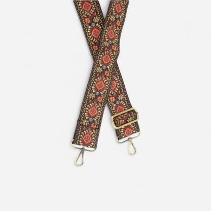 Joy Susan 2" Folk Medallion Embroidered Guitar Strap