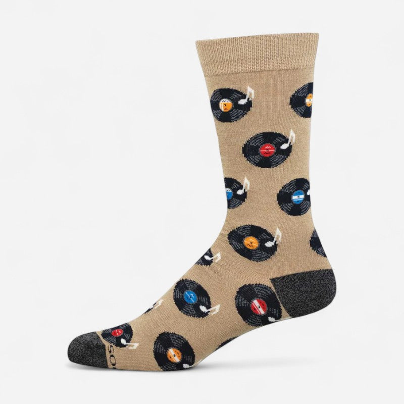 Socksmith Men's Bamboo Vinyl Sounds Better