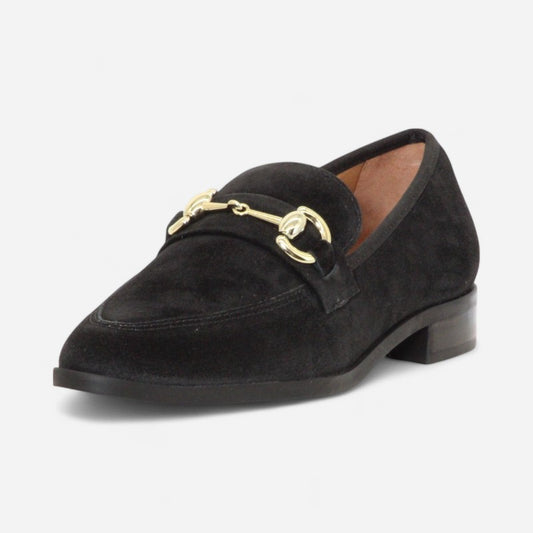 Contigo Bit Loafer Black Suede