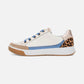 Rio Cream Calf Leather & Azure Blue Suede