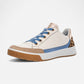 Rio Cream Calf Leather & Azure Blue Suede