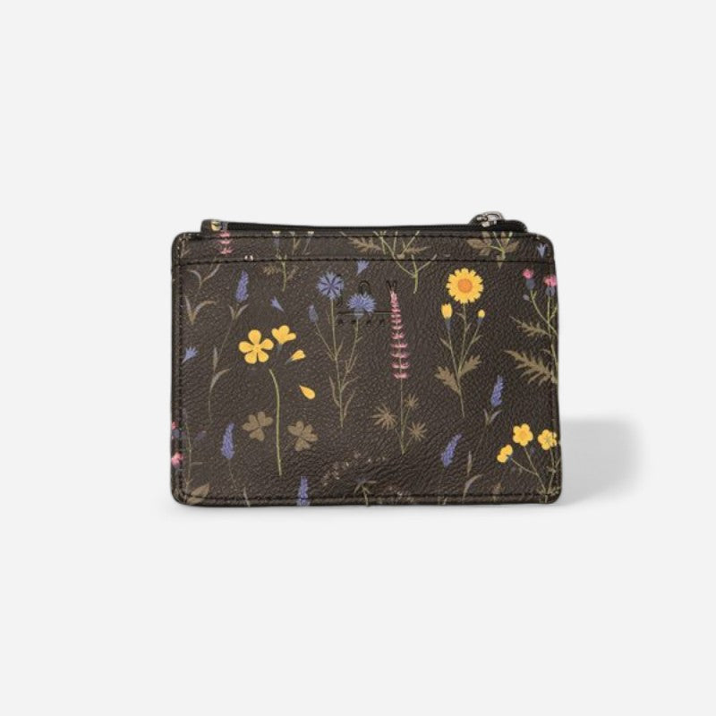 Penny Printed Mini Travel Wallet Black Multi Floral