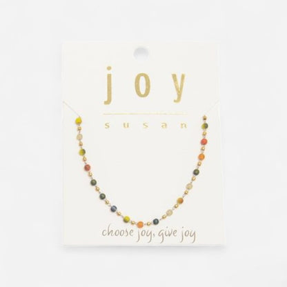 Joy Susan 16" Matte Glass Beaded Necklace