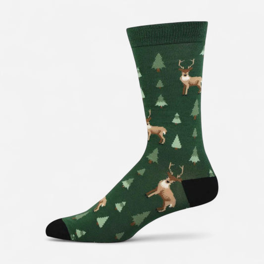 Socksmith Men's Bamboo Deer In The Trees