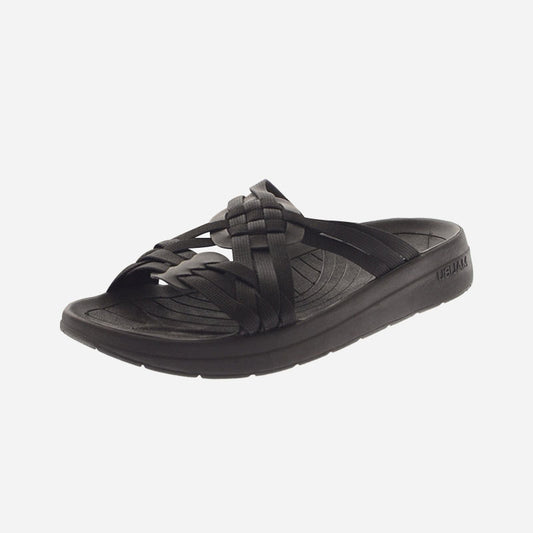 Malibu Men's Canyon Slide Blk Tan Vegan Crepe
