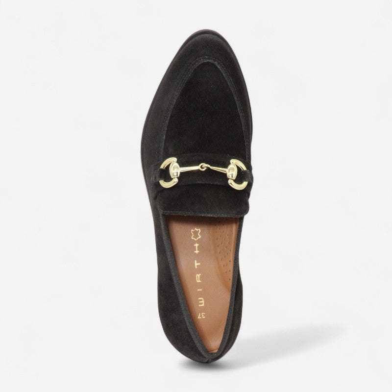 Contigo Bit Loafer Black Suede